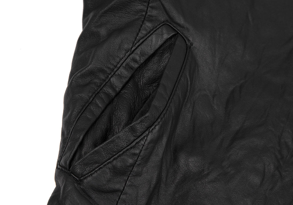 ESTNATION Japan. Black Lambskin Leather Single Jacket