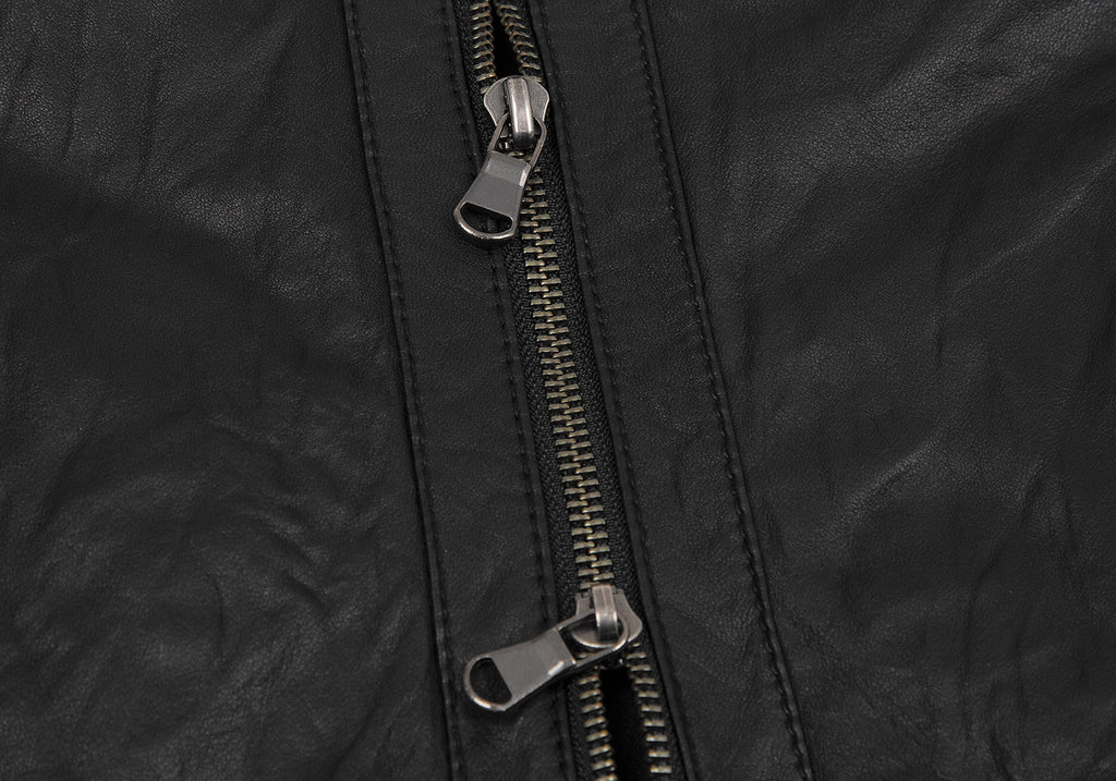 ESTNATION Japan. Black Lambskin Leather Single Jacket