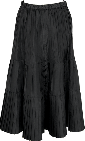 Yohji Yamamoto Japan. TAKESHI KOSAKA by Y's Pink Label Black Wool Pleats Skirt