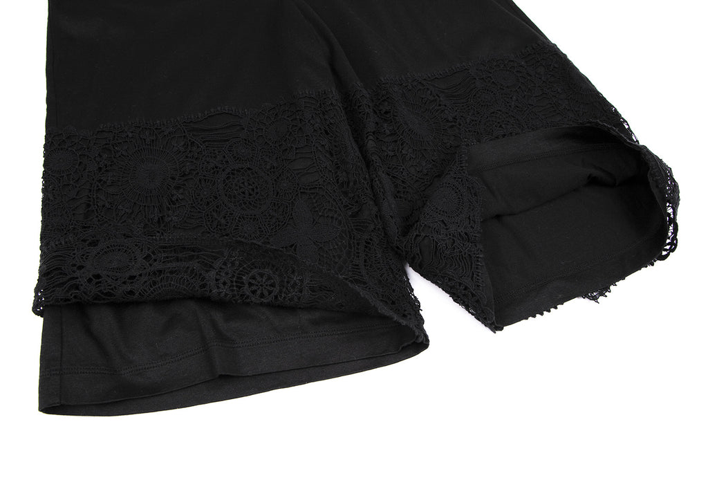 ISSEY MIYAKE JAPAN. HaaT. Black Lace Pasted Shorts