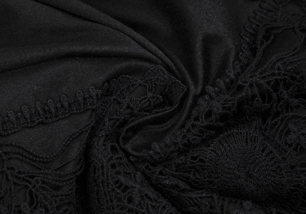 ISSEY MIYAKE JAPAN. HaaT. Black Lace Pasted Shorts