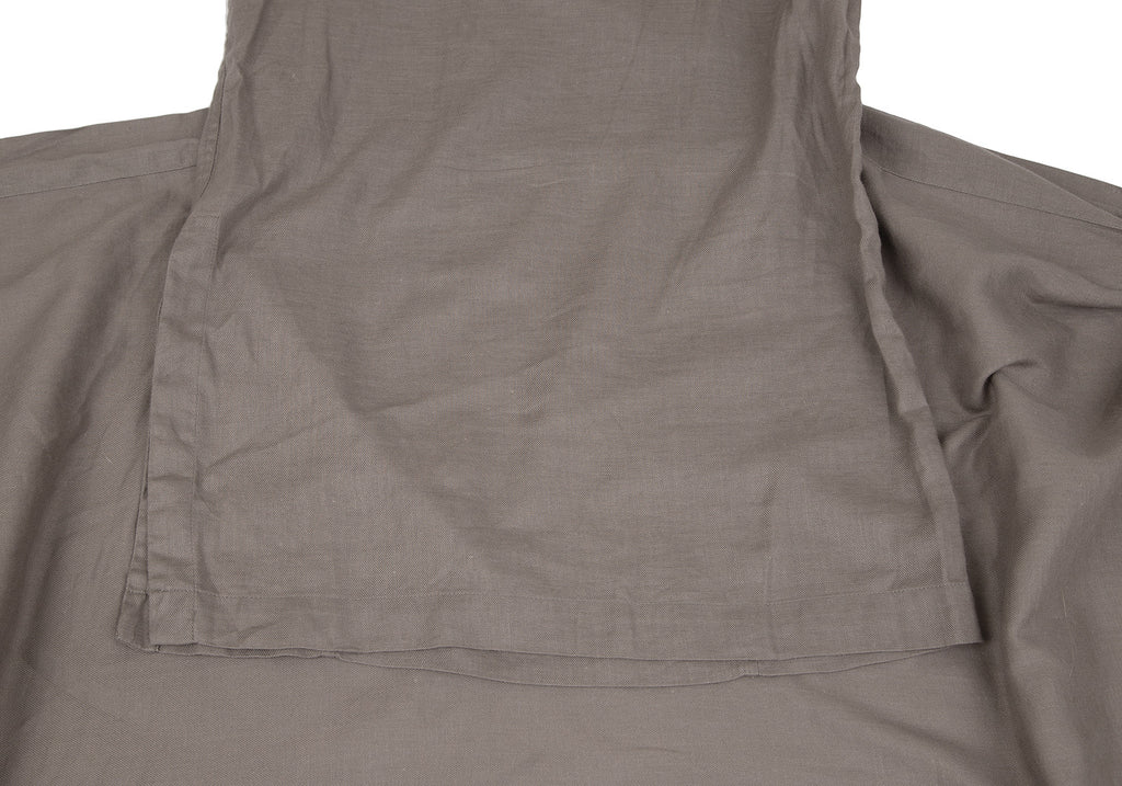 Issey Miyake Japan. Plantation Line. Grey Cotton Linen Sleeveless Wrap Dress