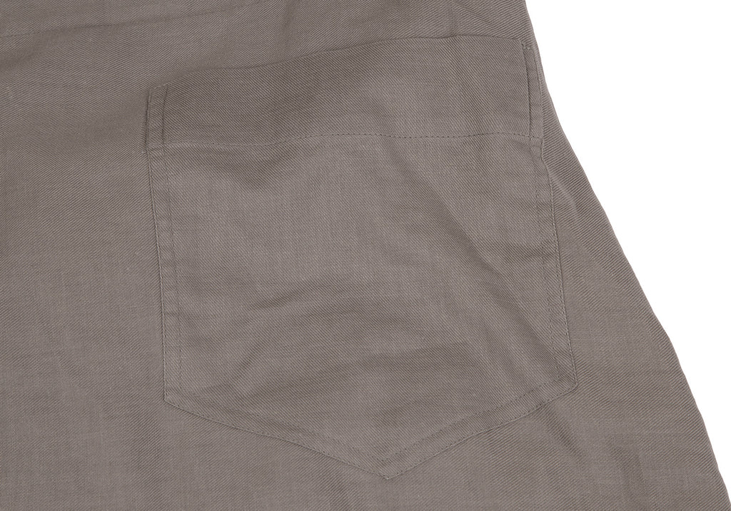 Issey Miyake Japan. Plantation Line. Grey Cotton Linen Sleeveless Wrap Dress