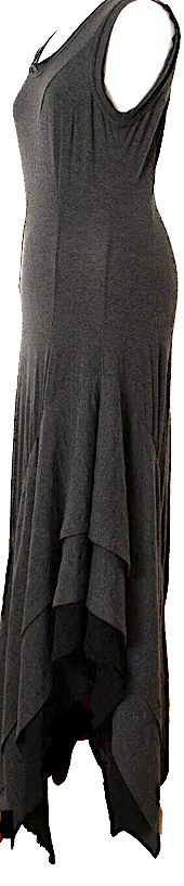 IVAN GRUNDAHL COPENHAGEN. Gray Viscose Blend Sleeveless Maxi Dress