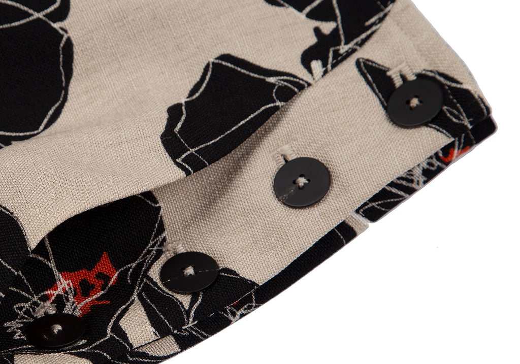 TOMORROWLAND BALLSEY JAPAN. Beige Floral Printed Flare Skirt