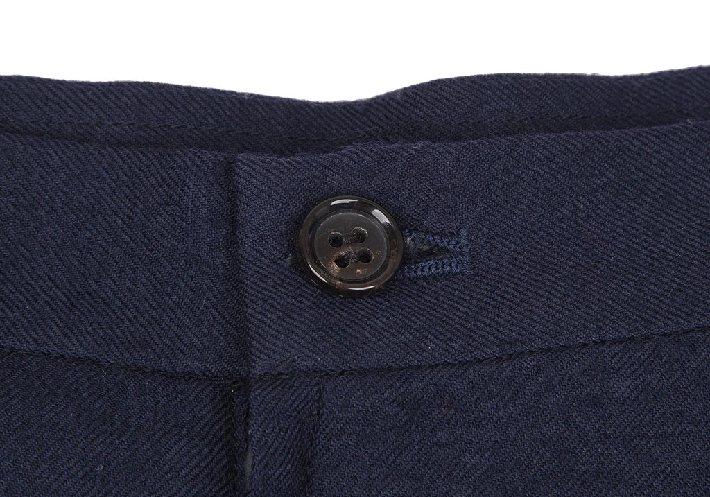 COMME des GARCONS JAPAN. TRICOT. Navy Wool Trapezoid Skirt