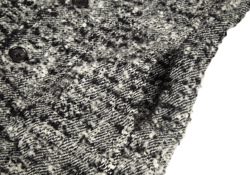COMME des GARCONS JAPAN. TRICOT. Nep Melange Black, White Tweed Coat