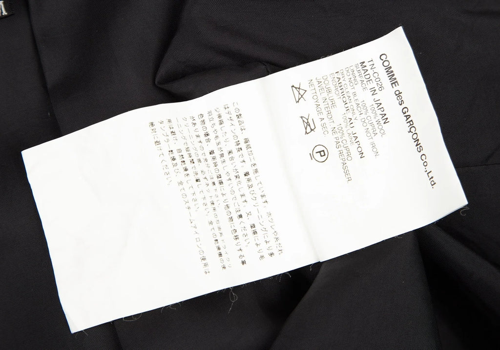 COMME des GARCONS JAPAN. TRICOT. Nep Melange Black, White Tweed Coat