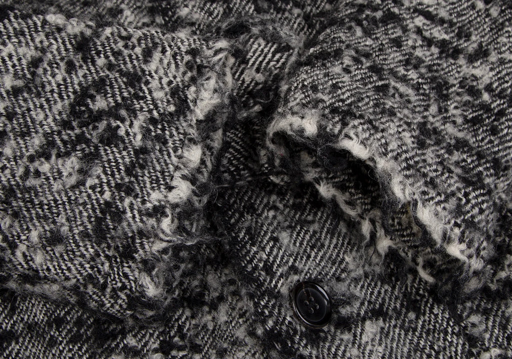 COMME des GARCONS JAPAN. TRICOT. Nep Melange Black, White Tweed Coat