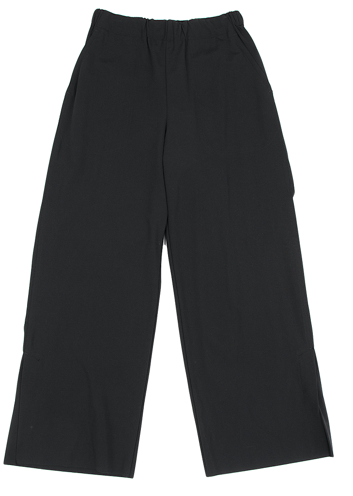 ISSEY MIYAKE JAPAN. PLEATS PLEASE FLEX-T Slit Easy Black Pants