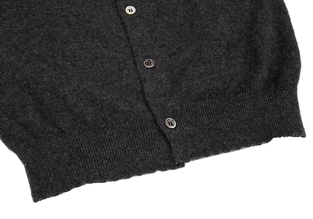 COMME des GARCONS JAPAN. robe de chambre Charcoal Cashmere Knit Cardigan