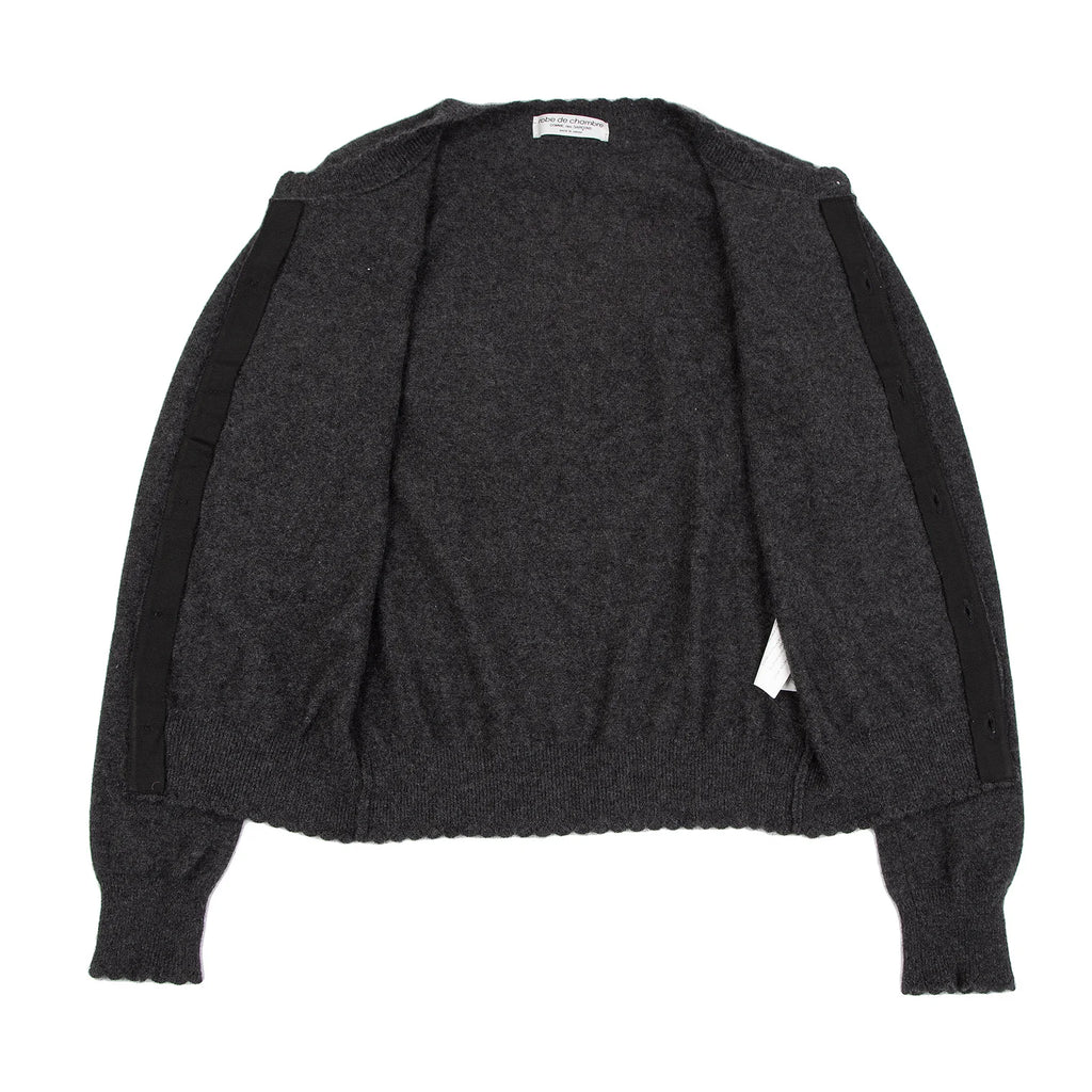 COMME des GARCONS JAPAN. robe de chambre Charcoal Cashmere Knit Cardigan