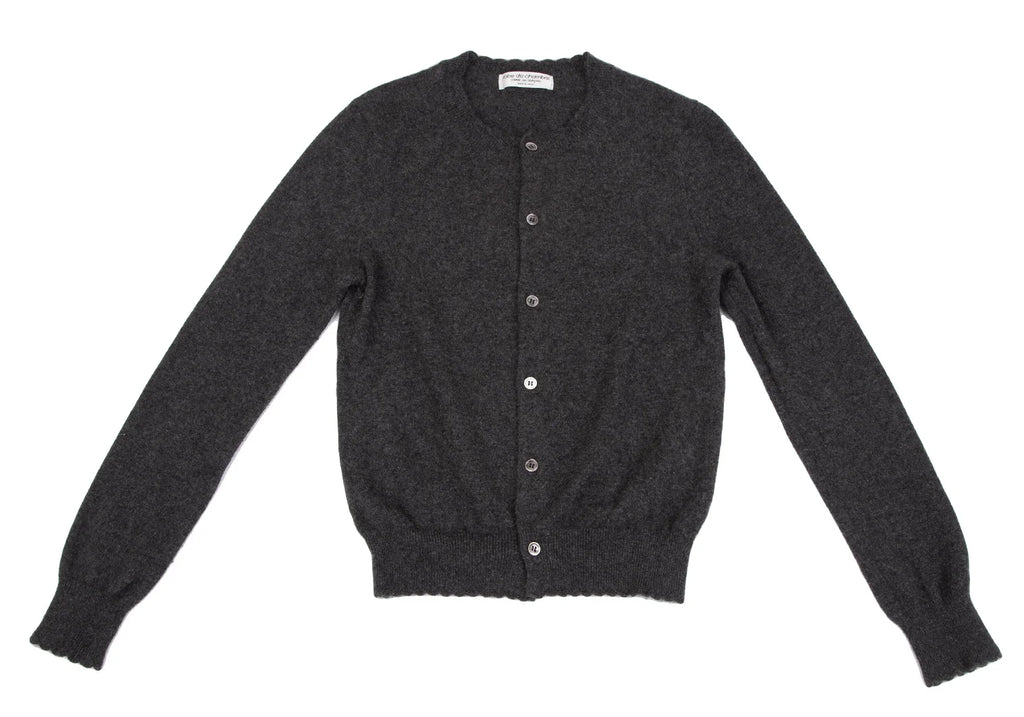 COMME des GARCONS JAPAN. robe de chambre Charcoal Cashmere Knit Cardigan