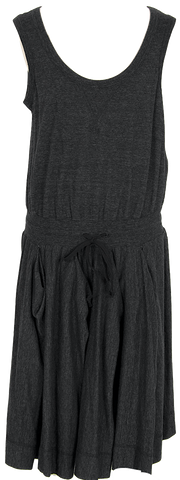 Vivienne Westwood UK. Anglomania. Black Classic Long Stretched Viscose Blend Dress