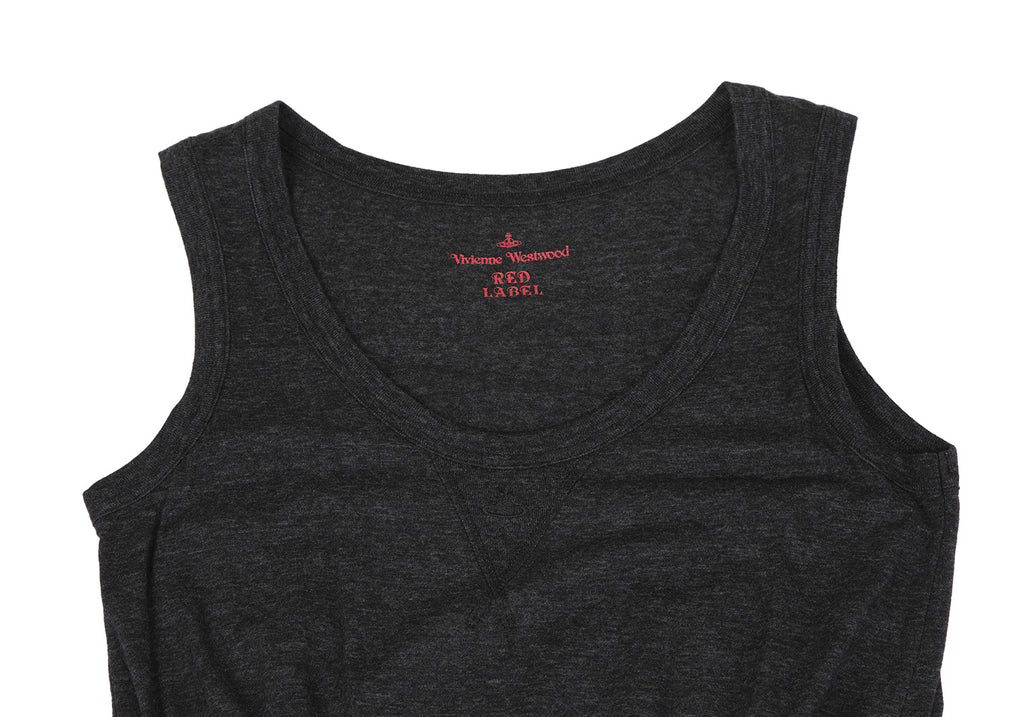 Vivienne Westwood Red Label Grey Drape Skirt Switching Sleeveless Dress