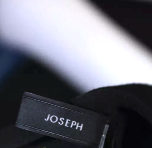 Joseph London Black Wool Blend V Neck Sheer Long Sleeve Leather Accent Pencil Dress