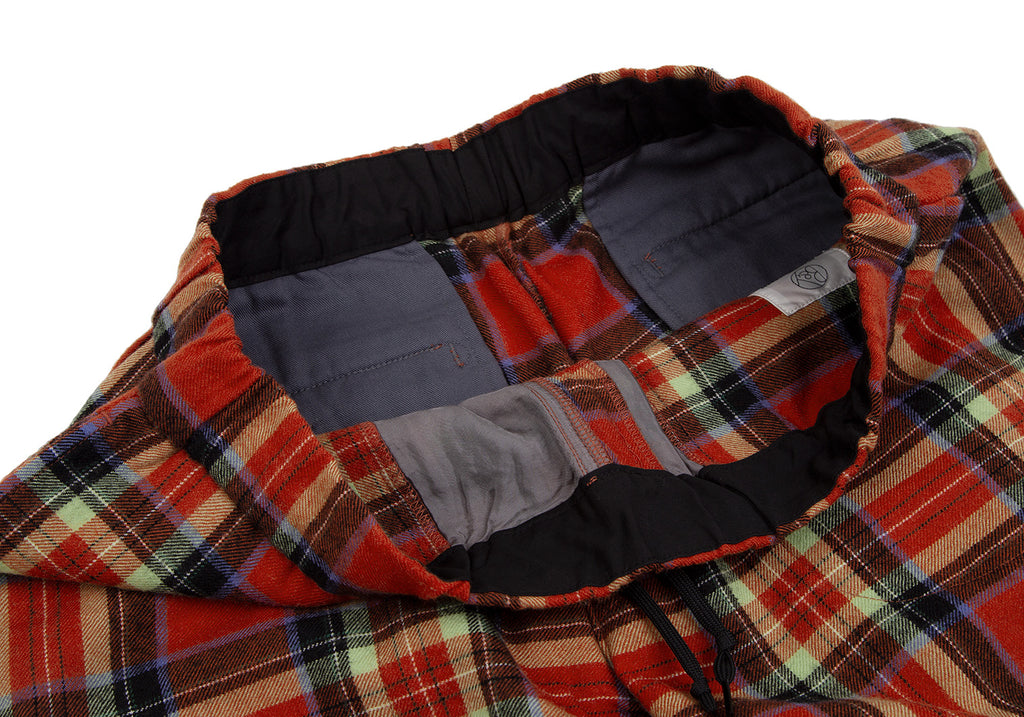 BEAUTY & YOUTH UNITED ARROWS JAPAN. Red, Yellow Plaid Tartan Wool Check Pants