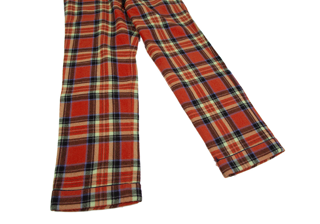 BEAUTY & YOUTH UNITED ARROWS JAPAN. Red, Yellow Plaid Tartan Wool Check Pants