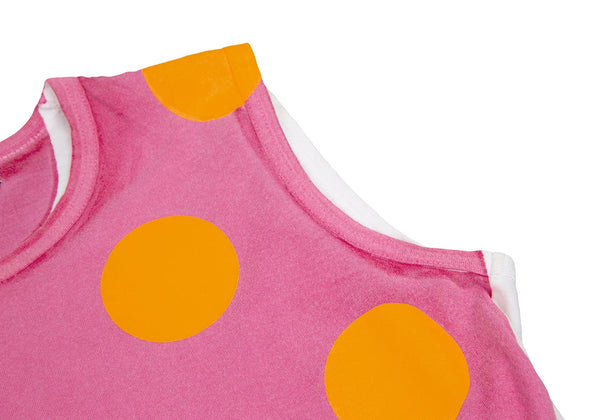 COMME des GARCONS JAPAN. TRICOT. Pink, Orange Dot Pigment
