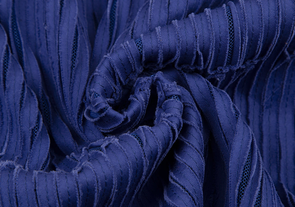 ISSEY MIYAKE Japan. HaaT. Tape Pasted Blue Mesh Sleeveless Dress