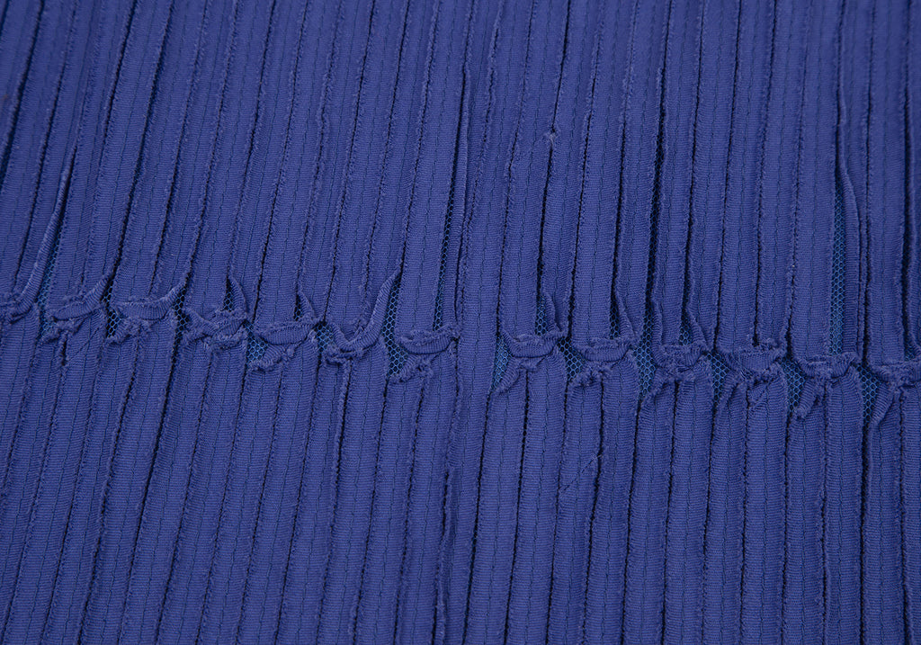 ISSEY MIYAKE Japan. HaaT. Tape Pasted Blue Mesh Sleeveless Dress