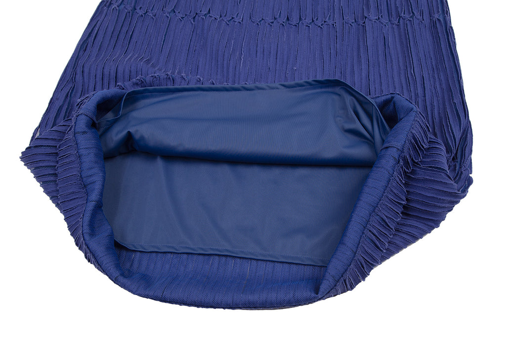 ISSEY MIYAKE Japan. HaaT. Tape Pasted Blue Mesh Sleeveless Dress