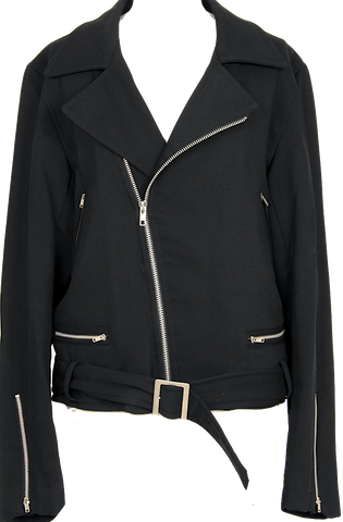 Jean-Paul Gaultier Paris. FEMME. Black Padding Flare Sleeve Jacket