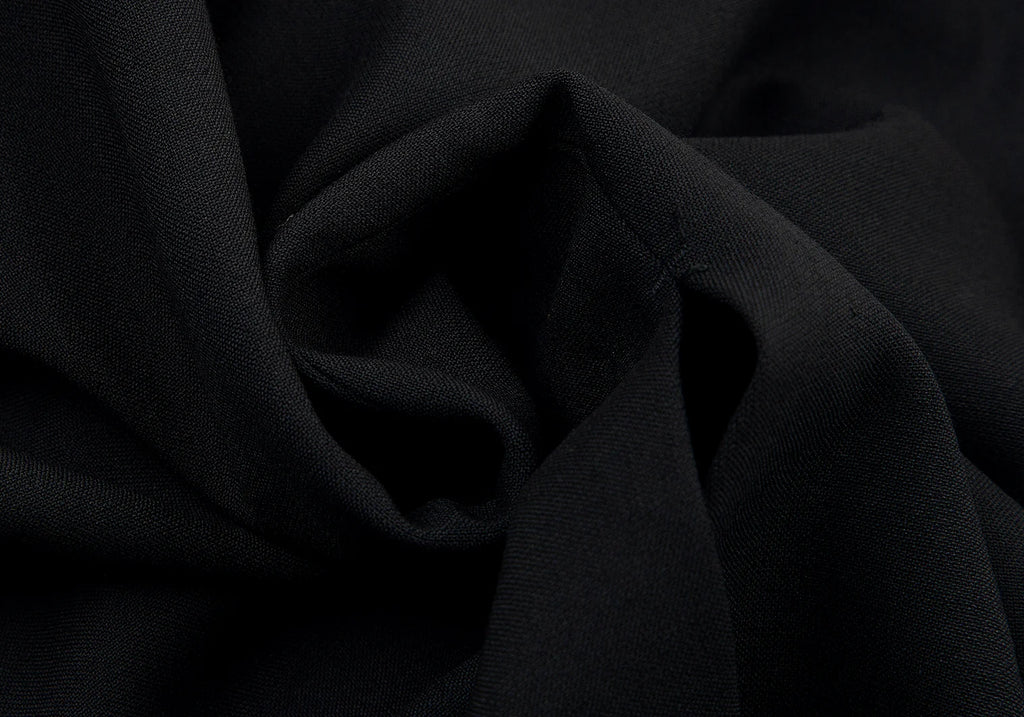 Yohji Yamamoto Japan. THE GINZA STORY COLLECTION. Black Wool Slit Design Jacket