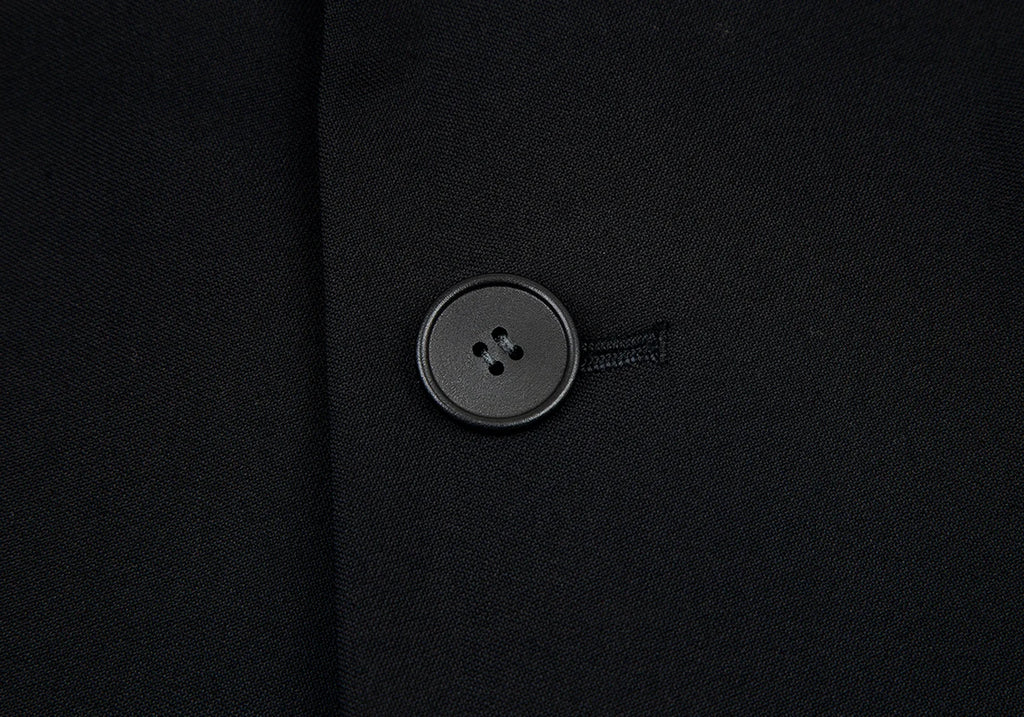 Yohji Yamamoto Japan. THE GINZA STORY COLLECTION. Black Wool Slit Design Jacket