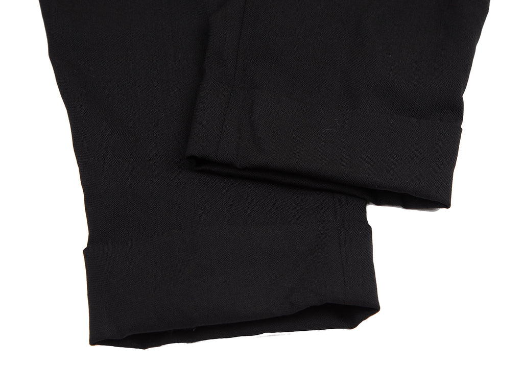 Jean Paul Gaultier Paris. FOR SEPT. PREMERIES. Black Wool Tuck Pants