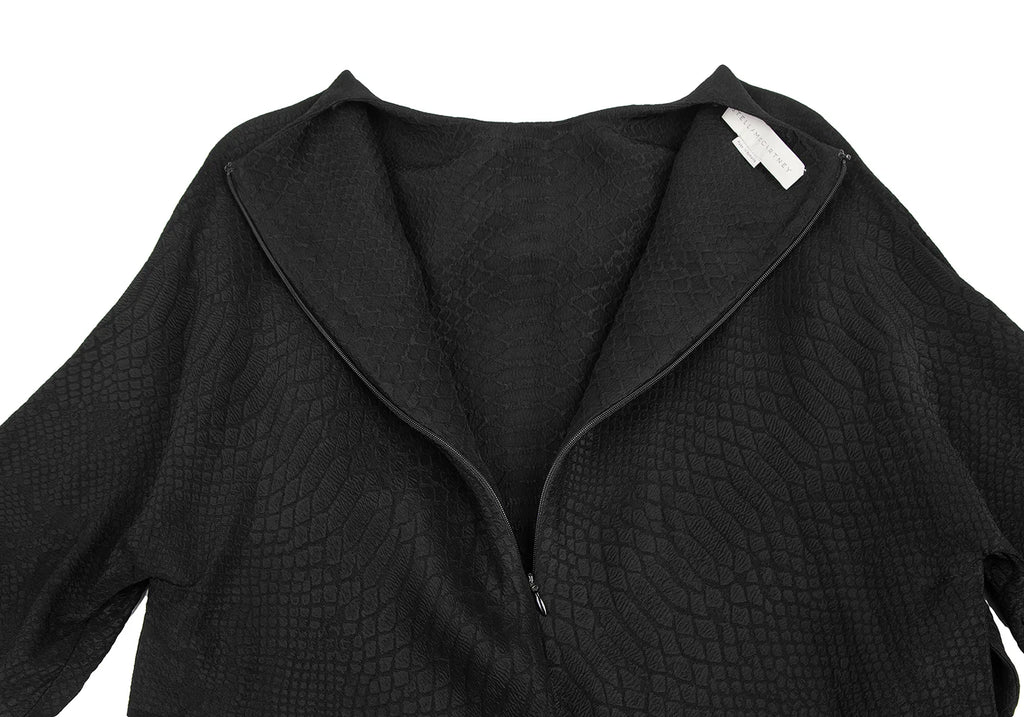 Stella McCartney UK. Black Python Jacquard Layered Dress