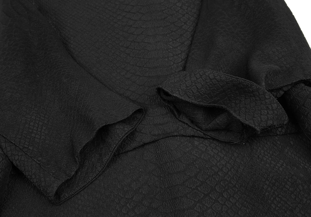 Stella McCartney UK. Black Python Jacquard Layered Dress