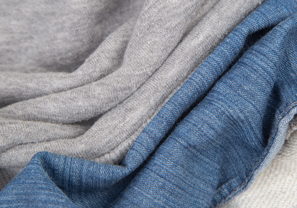 MIHARA YASUHIRO Japan.Denim Hem Grey Layered Distressed/Destroy Sweat Shirt