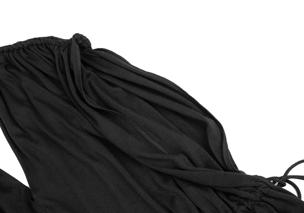 LIMI feu JAPAN. (yohji yamamoto) Black Ruched Gathered Sleeveless Dress