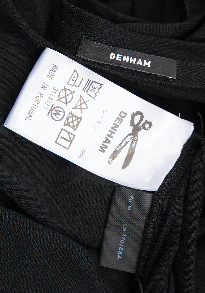 DENHA DENHAM Japan. Black Rayon Wrap Design Sleeveless Dress