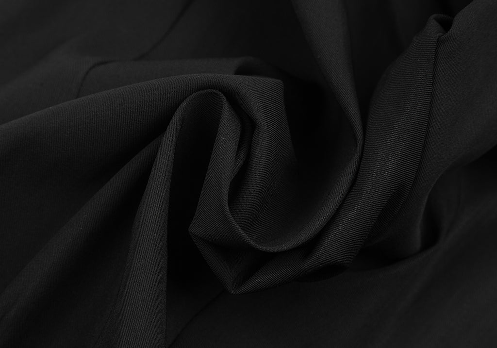 Jean-Paul GAULTIER Paris. FEMME. Black Wool Nylon Flared Pants