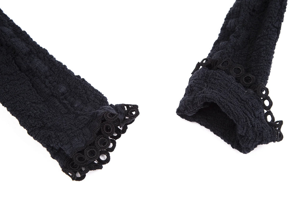 ISSEY MIYAKE JAPAN. "me" Piping Decoration Navy Cauliflower Jacket/Top