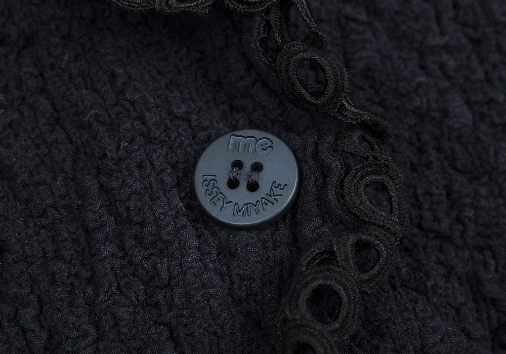 ISSEY MIYAKE JAPAN. "me" Piping Decoration Navy Cauliflower Jacket/Top