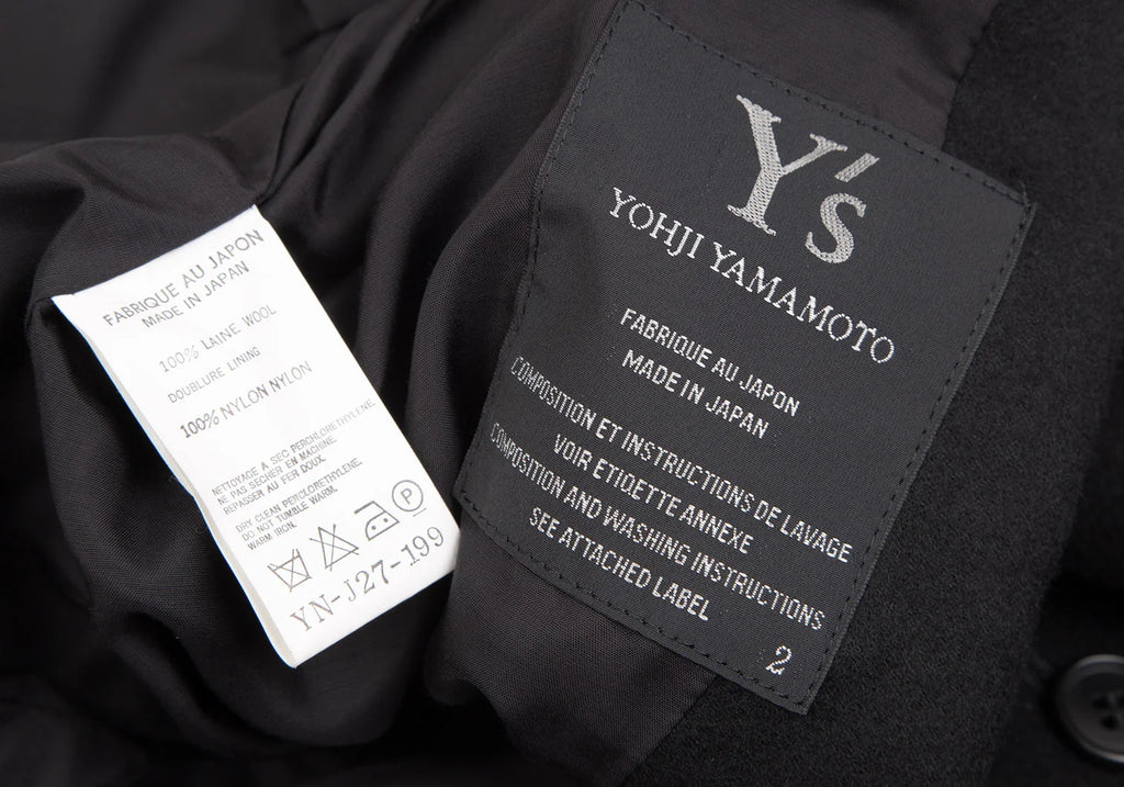 YOHJI YAMAMOTO JAPAN. Y's Wool Black Tailored Jacket
