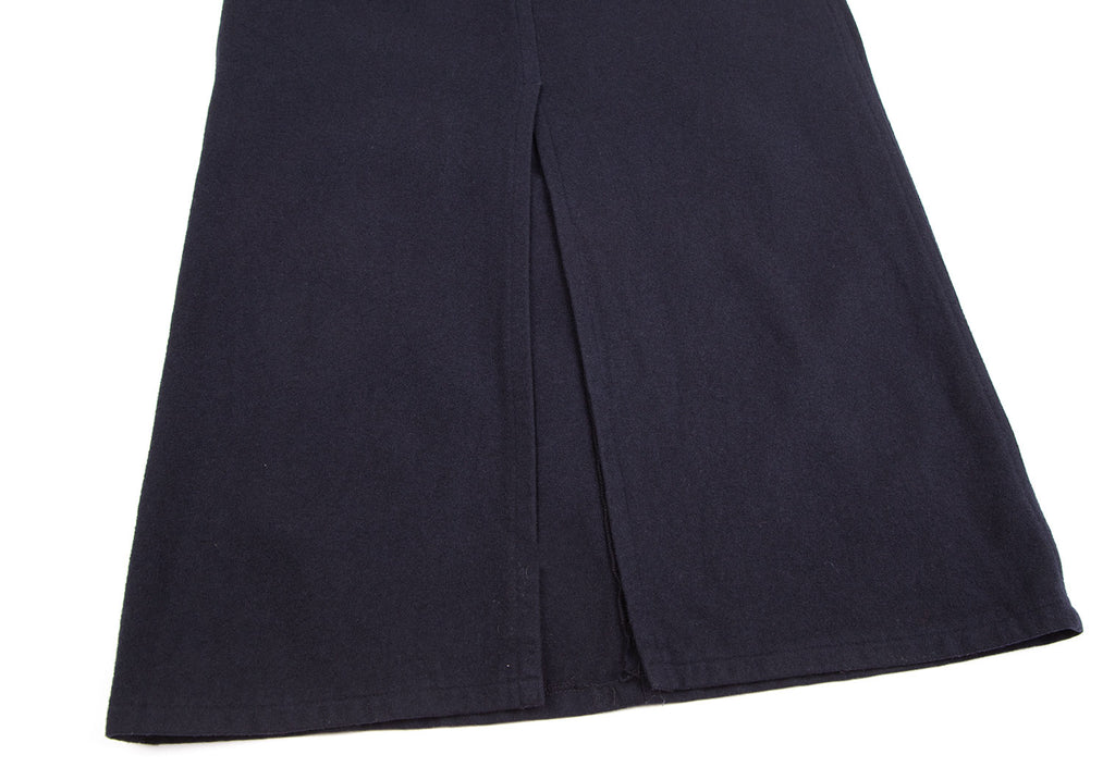 Yohji Yamamoto JAPAN. FEMME. Navy Dyed Melton Skirt