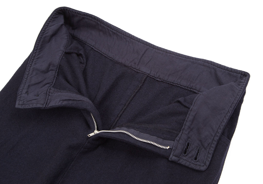 Yohji Yamamoto JAPAN. FEMME. Navy Dyed Melton Skirt