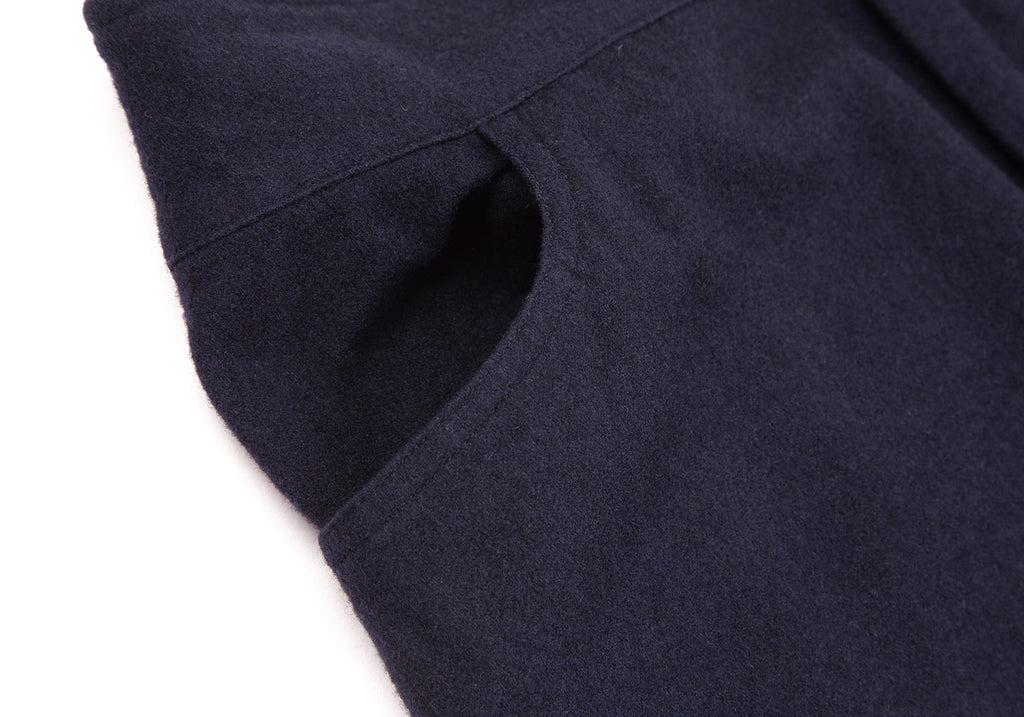 Yohji Yamamoto JAPAN. FEMME. Navy Dyed Melton Skirt