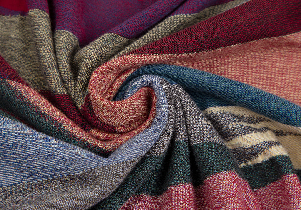 JURGEN LEHL Multi-Color Abstract Print Cotton Jacquard Shirt/Top