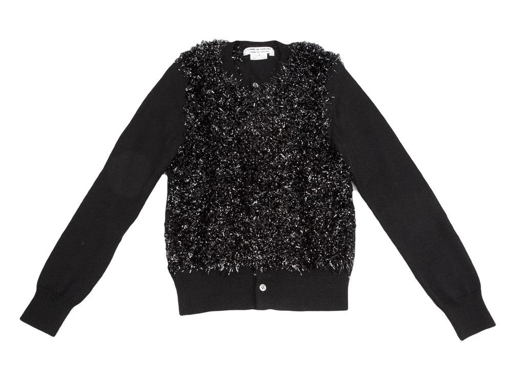 COMME des GARCONS COMME des GARCONS JAPAN. Black Front Taping Cardigan