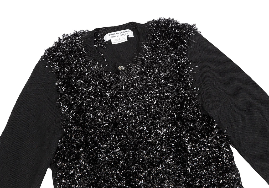 COMME des GARCONS COMME des GARCONS JAPAN. Black Front Taping Cardigan