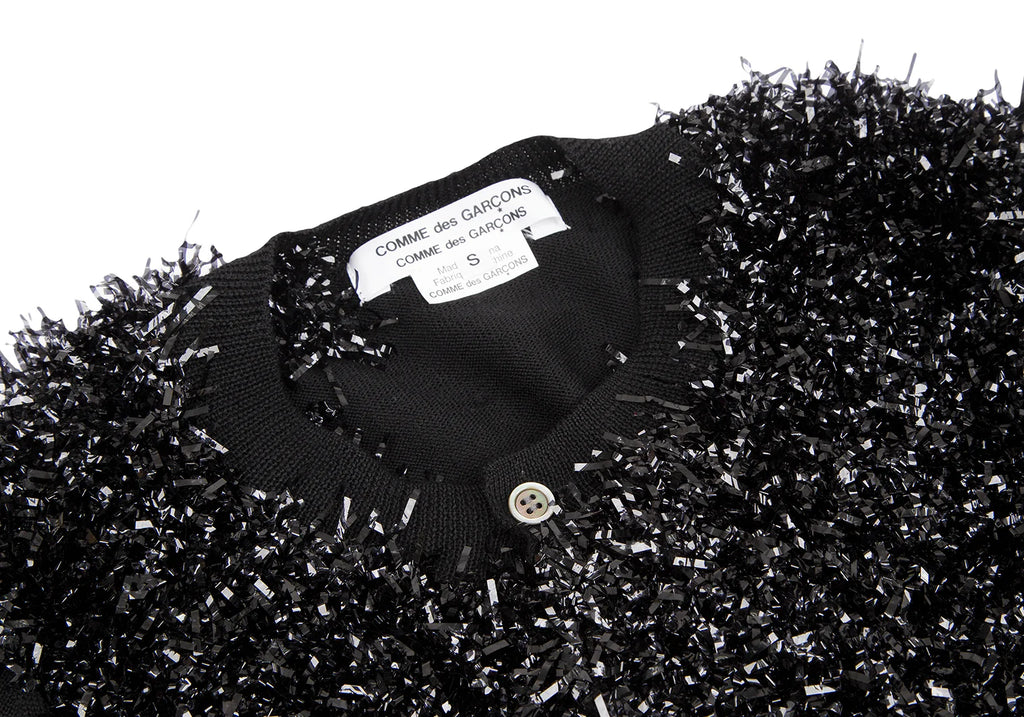 COMME des GARCONS COMME des GARCONS JAPAN. Black Front Taping Cardigan