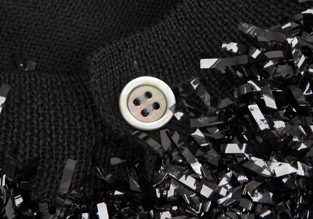 COMME des GARCONS COMME des GARCONS JAPAN. Black Front Taping Cardigan