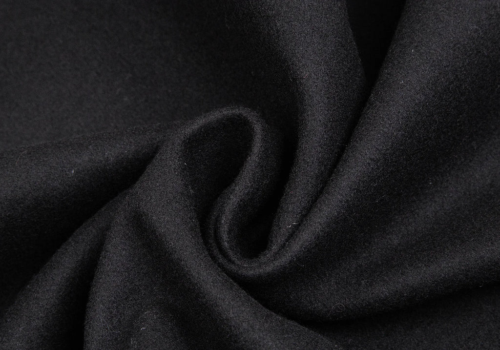 JIL SANDER Black Wool Wrap Skirt