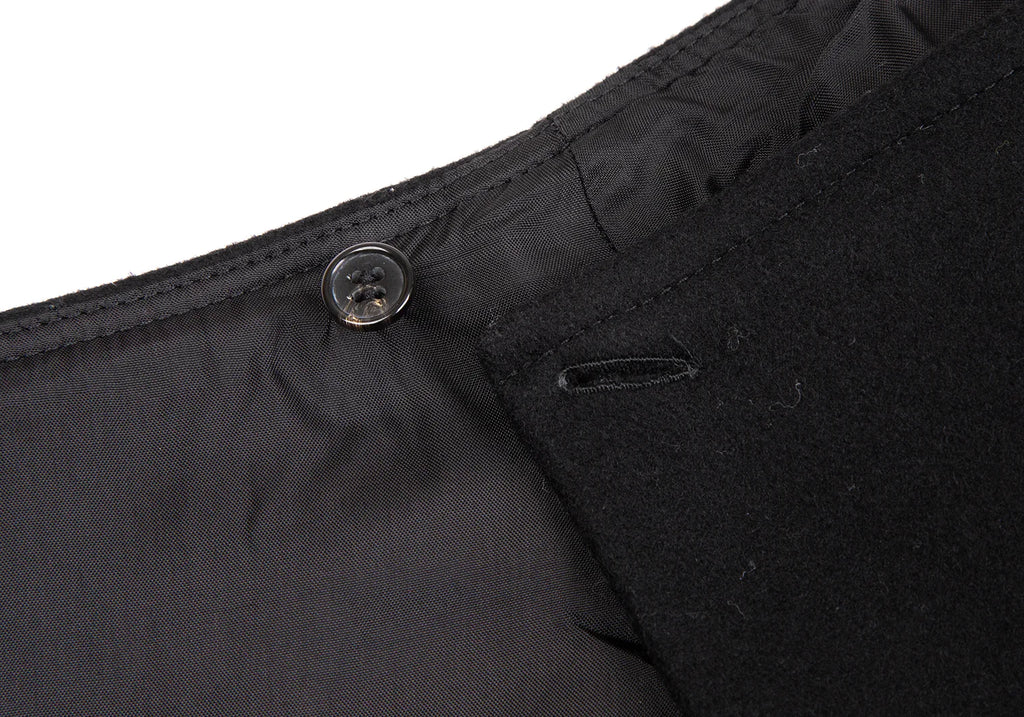 JIL SANDER Black Wool Wrap Skirt