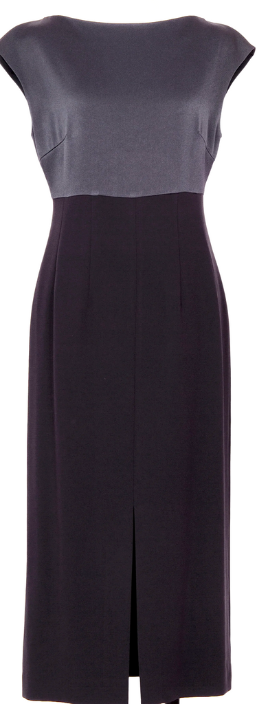 BEAUTY & YOUTH UNITED ARROWS JAPAN. Navy Polytech Switching Dress